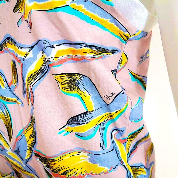 Emilio Pucci Seagull Bird Scoop Neck Racer Back Tank Top - Picture 6 of 11